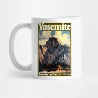 YOSEMITE National Park Painting Advertisement Vintage Railway Travel Mug